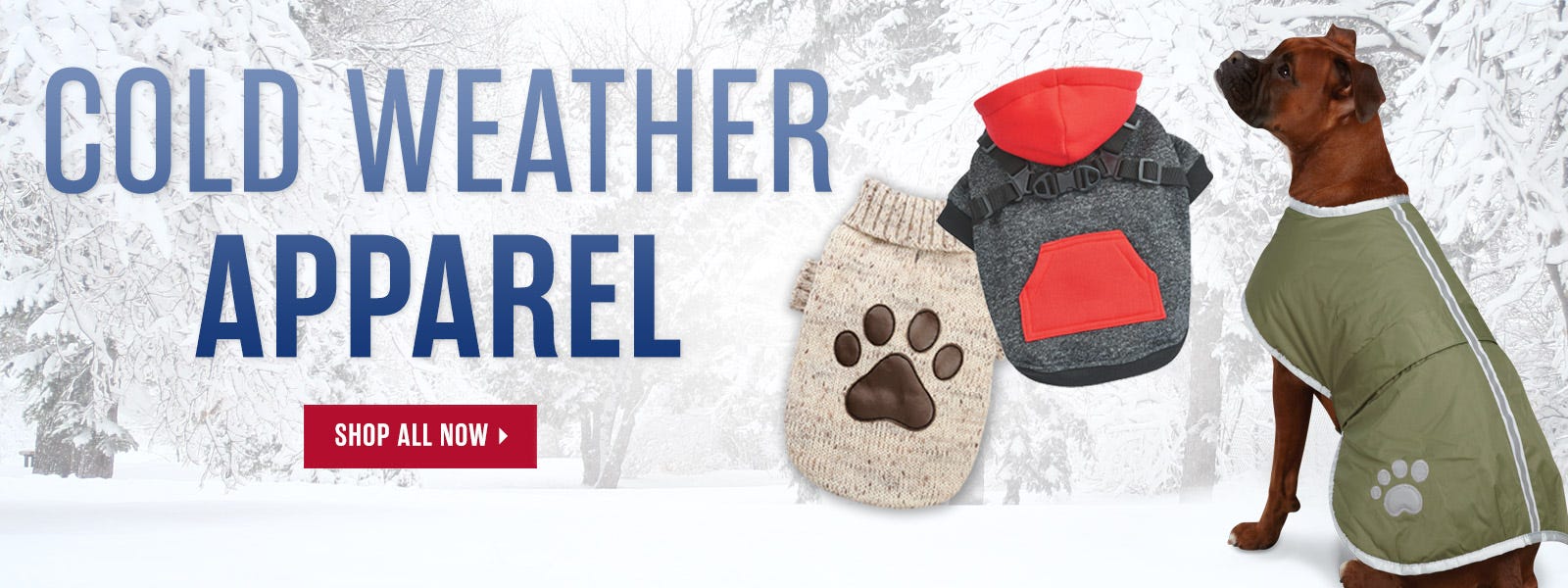 Stock up for your cold weather Dog Apparel Sales!